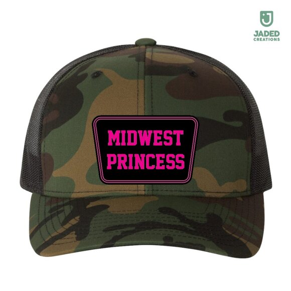 NEW Midwest Princess 6 Panel Snap Back Camo Trucker Hat - Picture 1 of 4